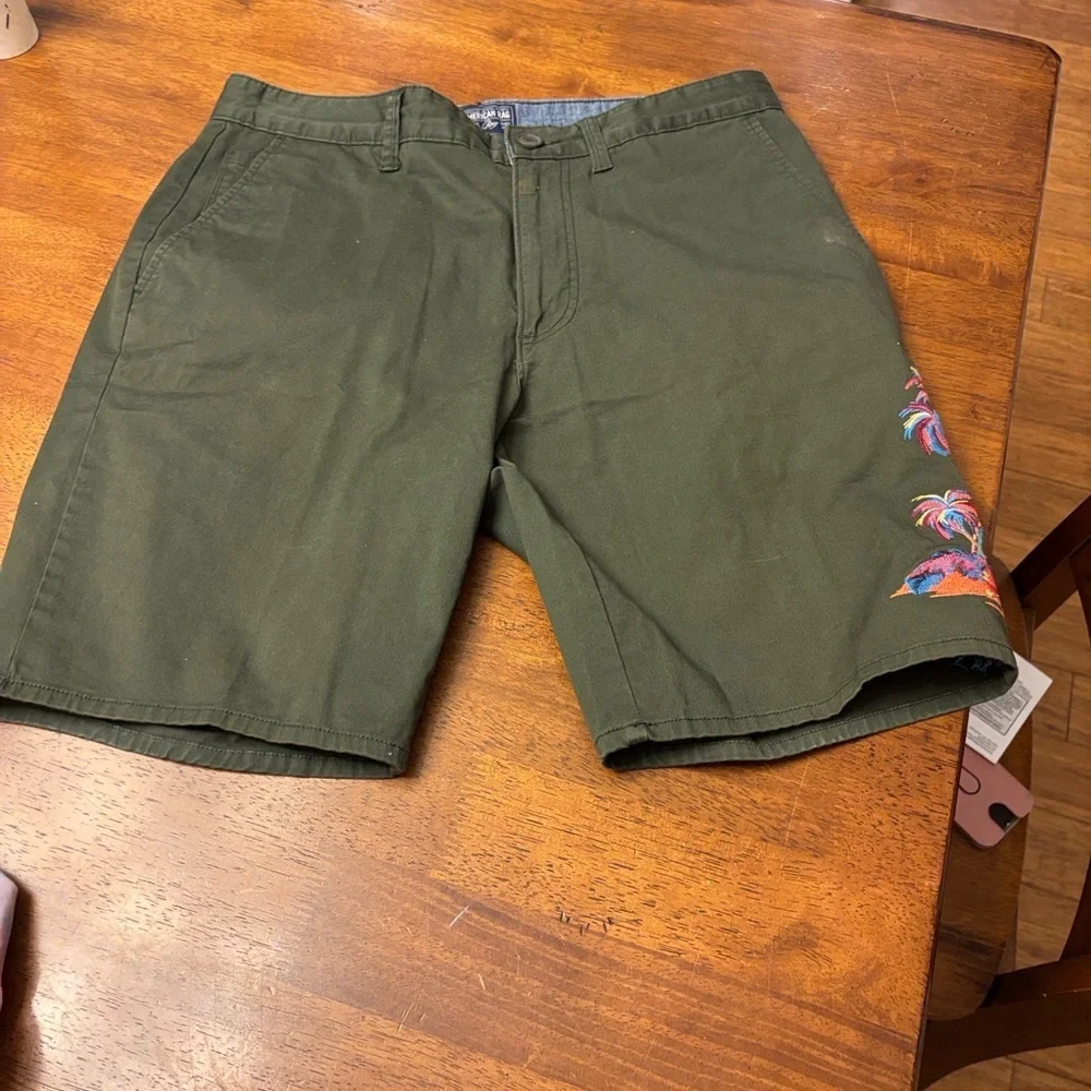 American Rag canvas embroidered shorts size 34